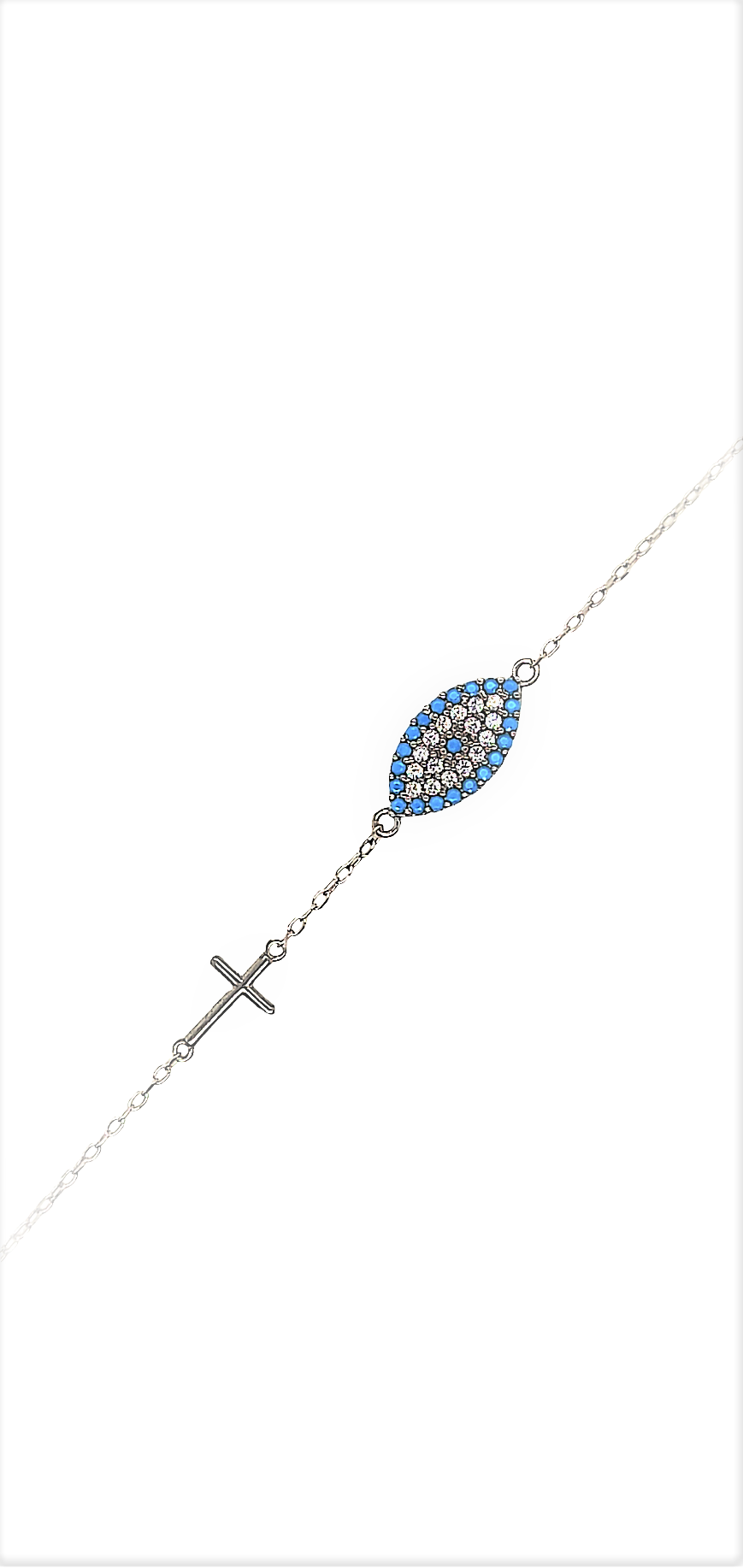 Evil eye with cross bracelet
