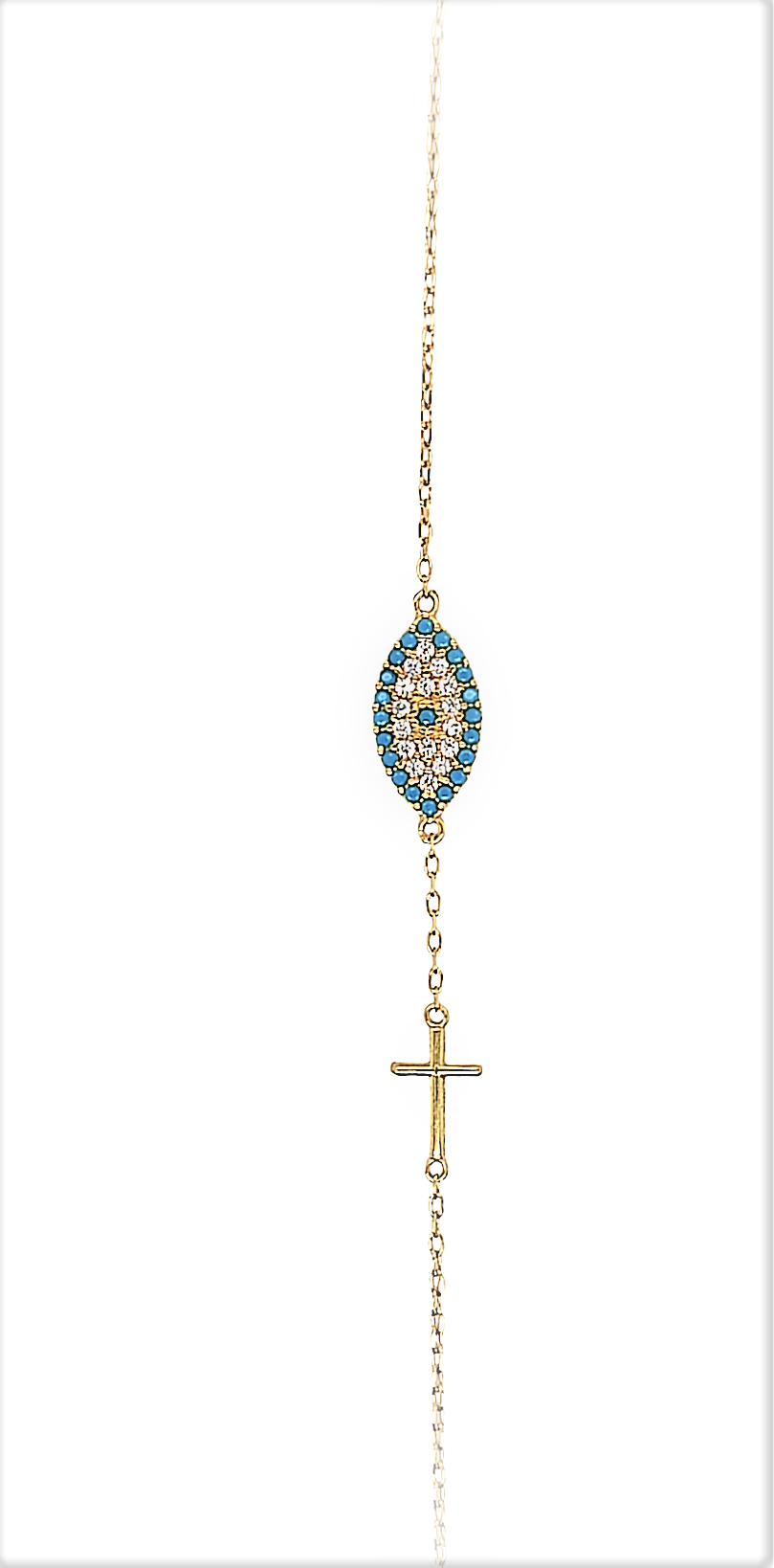 Evil eye with cross bracelet