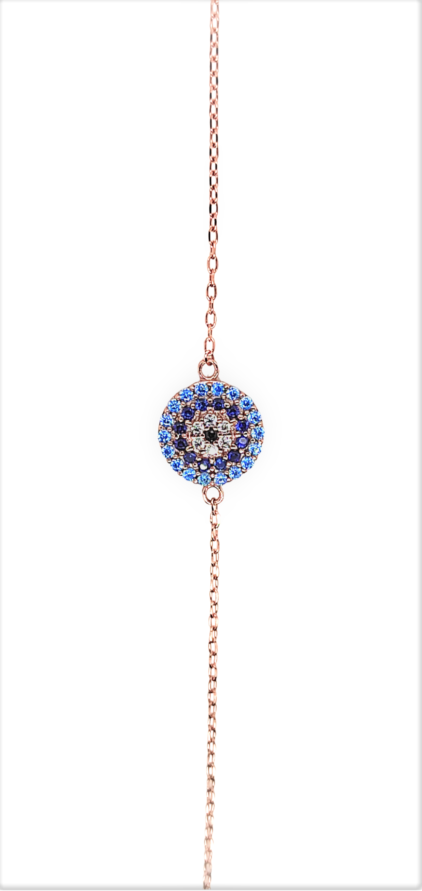 Evil eye bracelet aqua color