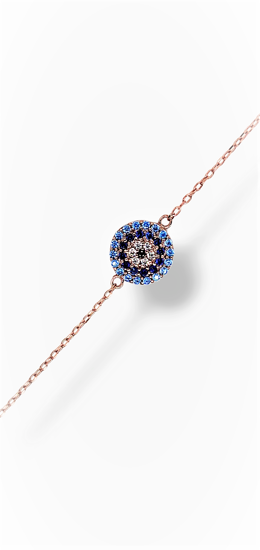 Evil eye bracelet aqua color
