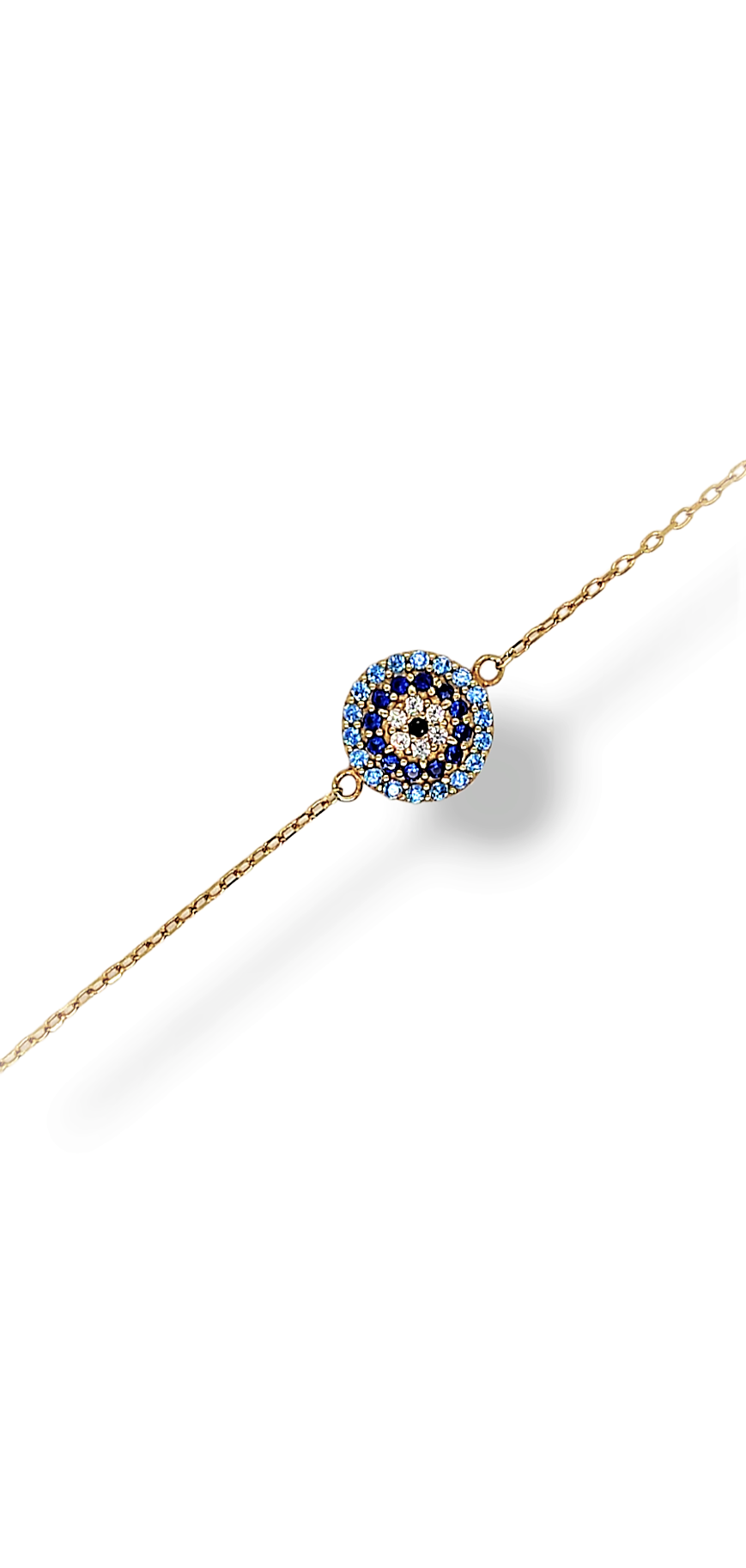 Evil eye bracelet aqua color