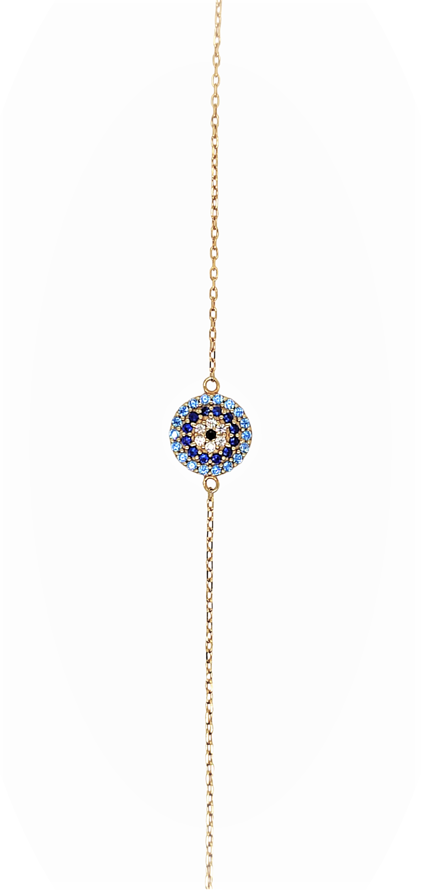 Evil eye bracelet aqua color
