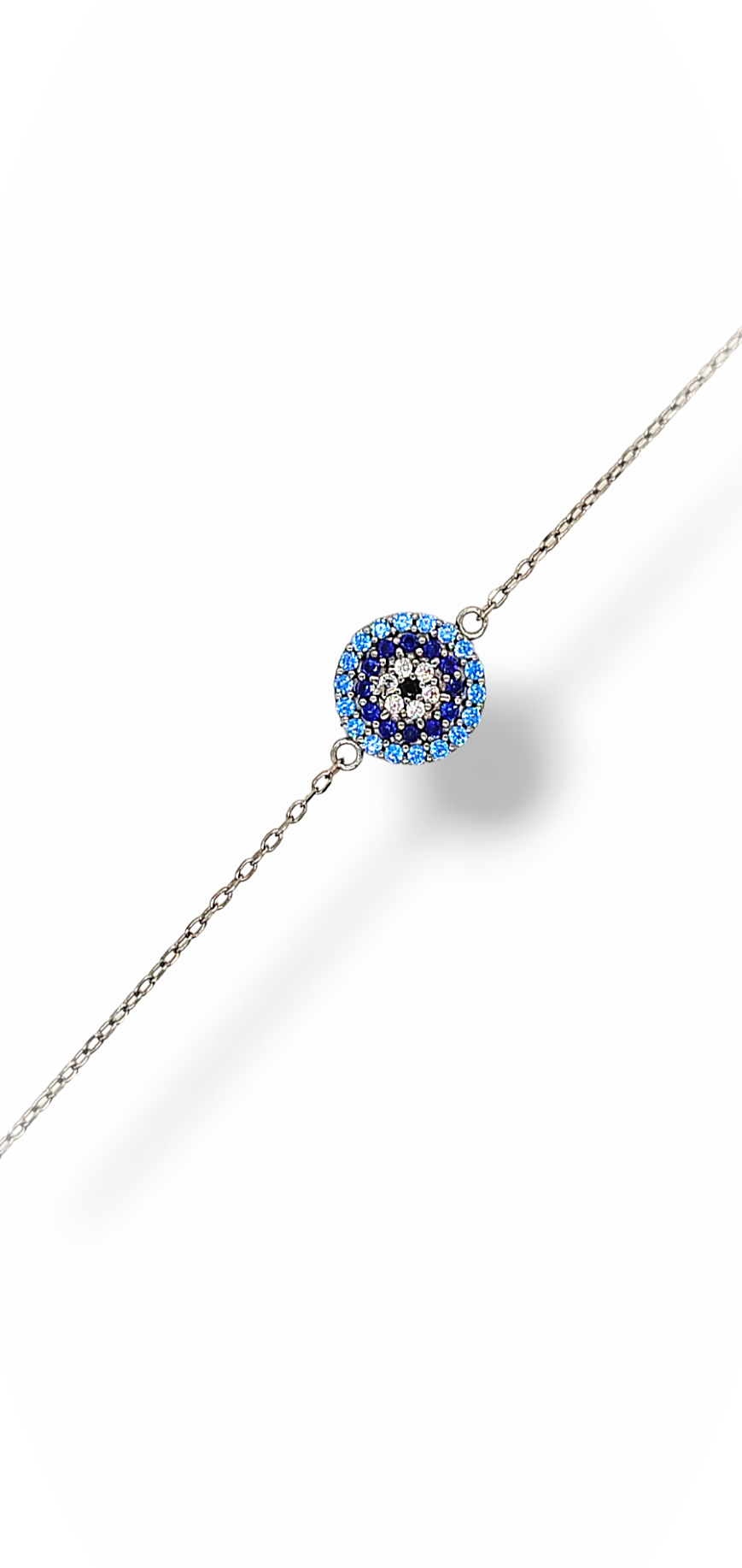 Evil eye bracelet aqua color