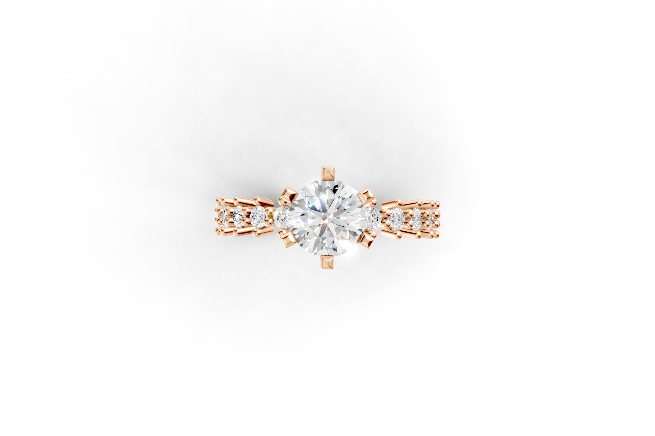 Μονόπετρο με στρογγυλή πέτρα και πλαϊνές στην γάμπα!