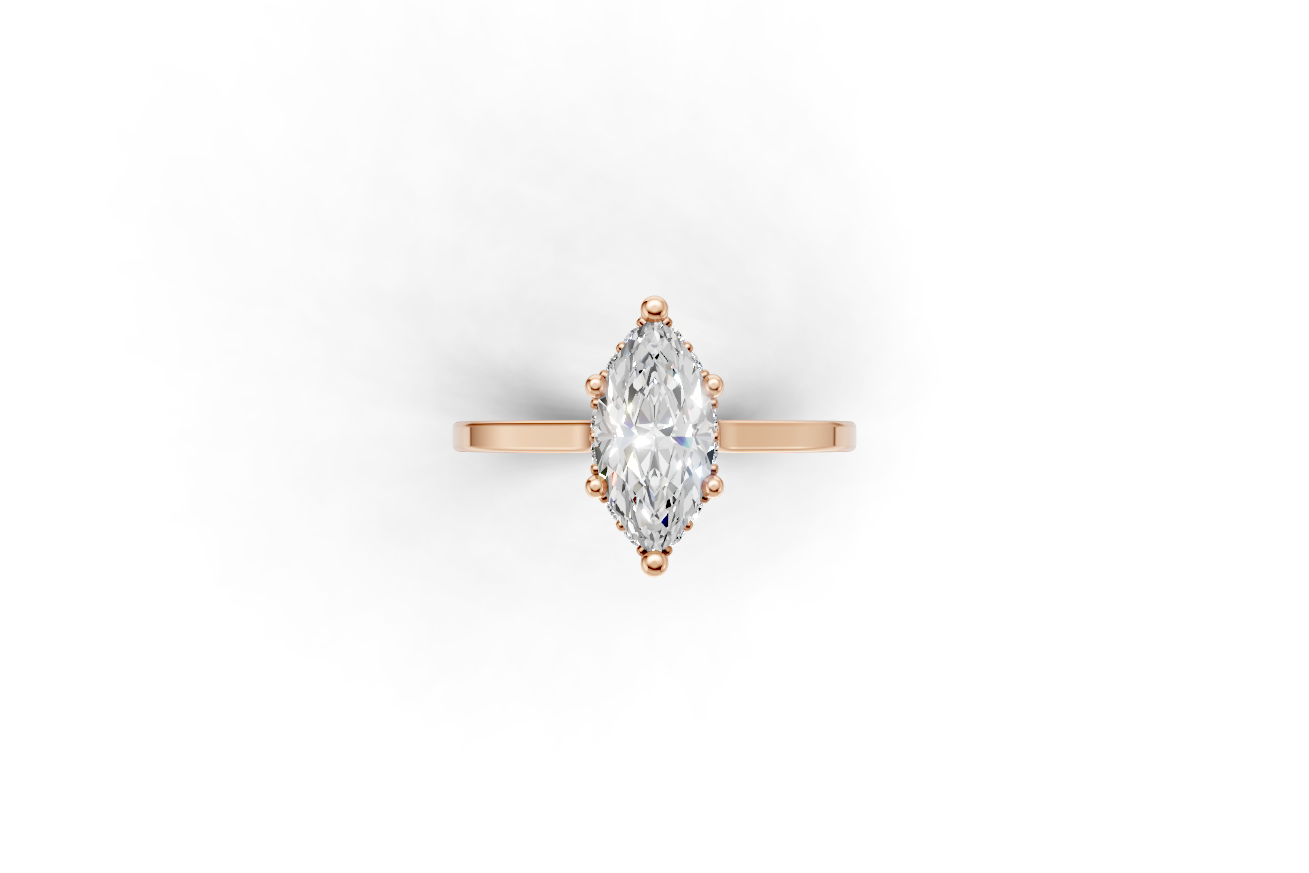 The Halo Bloom Marquise ring