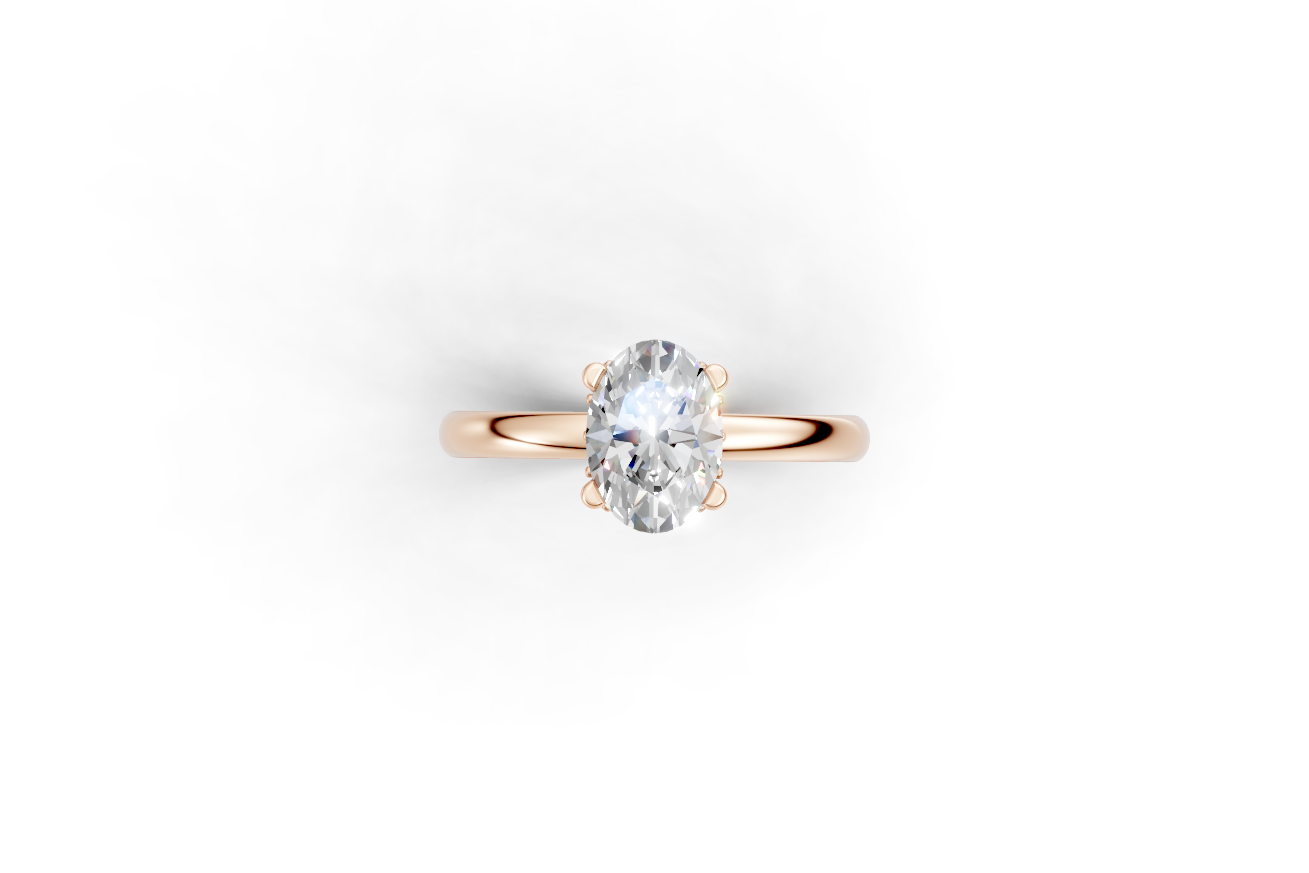The Hidden Halo Oval ring