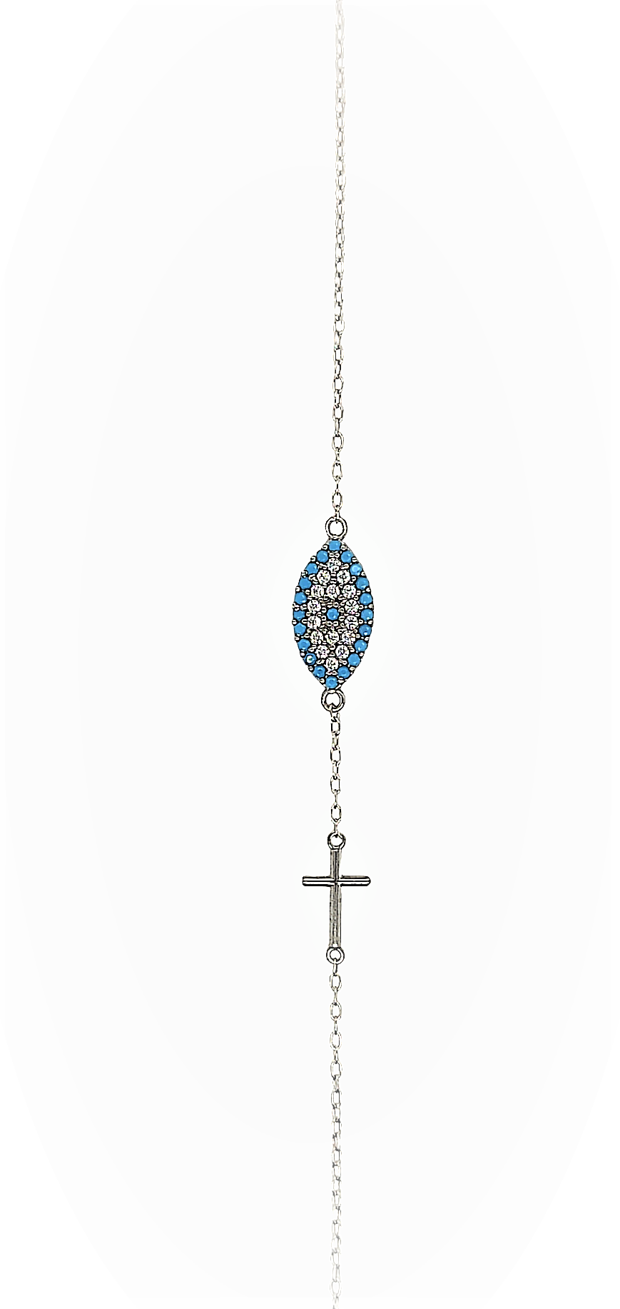 Evil eye with cross bracelet