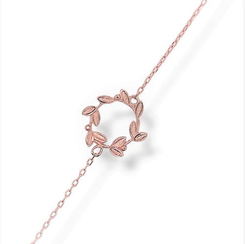 Olive Wreath Silver Bracelet