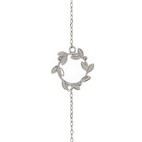 Olive Wreath Silver Bracelet