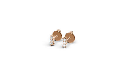 Tiny stud bend earrings | Whisper Sparks Collection