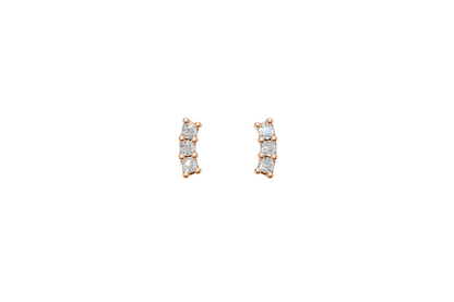 Tiny stud bend earrings | Whisper Sparks Collection