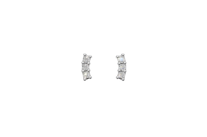 Tiny stud bend earrings | Whisper Sparks Collection