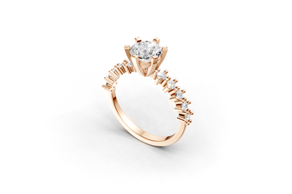 Μονόπετρο με στρογγυλή πέτρα και πλαϊνές στην γάμπα!