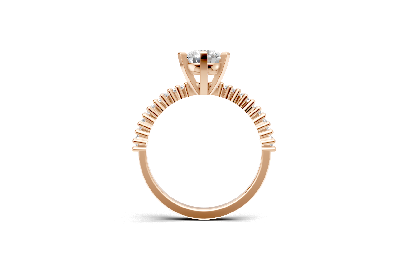 Μονόπετρο με στρογγυλή πέτρα και πλαϊνές στην γάμπα!