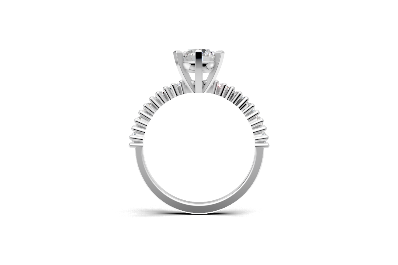 Μονόπετρο με στρογγυλή πέτρα και πλαϊνές στην γάμπα!