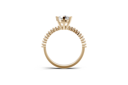 Μονόπετρο με στρογγυλή πέτρα και πλαϊνές στην γάμπα!