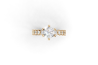 Μονόπετρο με στρογγυλή πέτρα και πλαϊνές στην γάμπα!