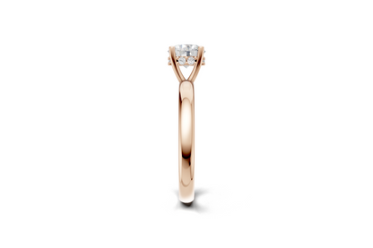 Handmade hidden halo engagement ring with a round brillant cut diamond by DUDAjewels