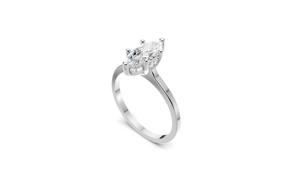 The Halo Bloom Marquise ring