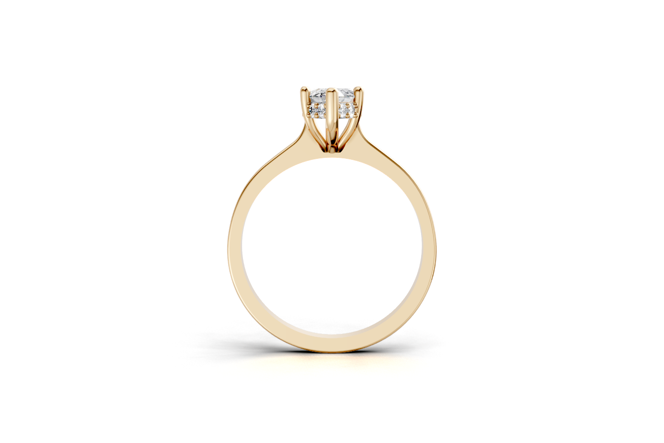 The Halo Bloom Marquise ring