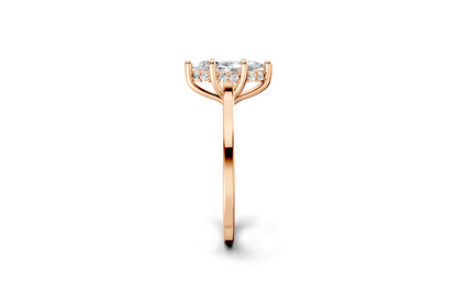 The Halo Bloom Marquise ring