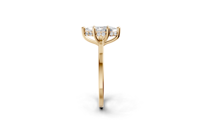 The Halo Bloom Marquise ring