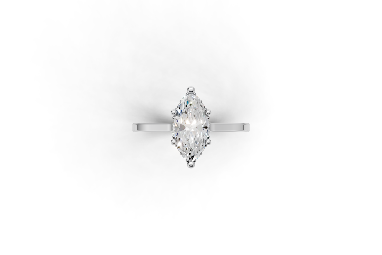 The Halo Bloom Marquise ring