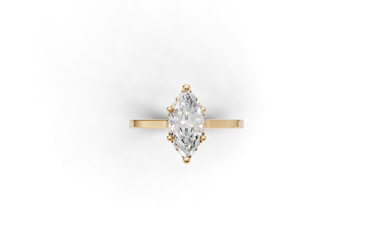 The Halo Bloom Marquise ring