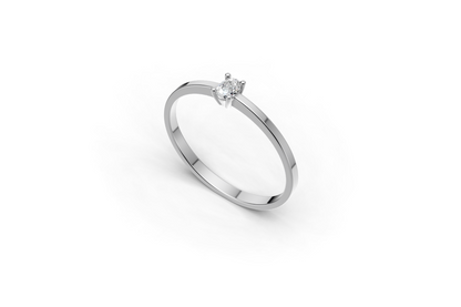 Fancy Oval Ring in white gold 9k lab grown diamond