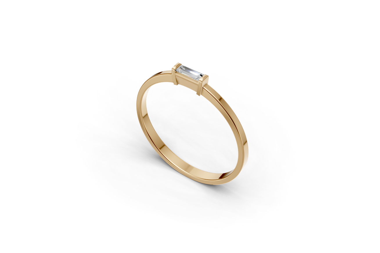 The Fancy Ring Baguette Sideways
