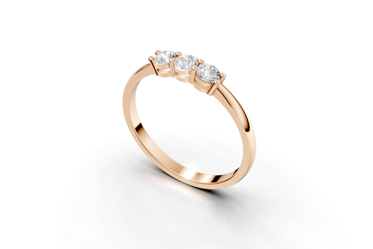 The Diamond Trinity ring