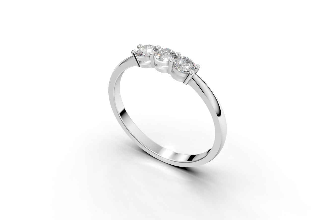 The Diamond Trinity ring