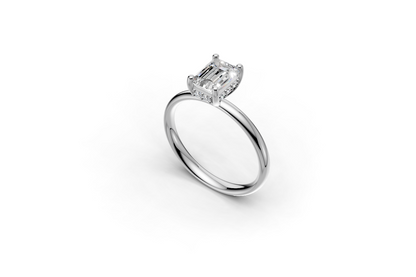 The Hidden Halo Emerald Ring