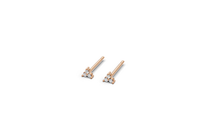 Tiny stud triangle earrings | Whisper Sparks Collection