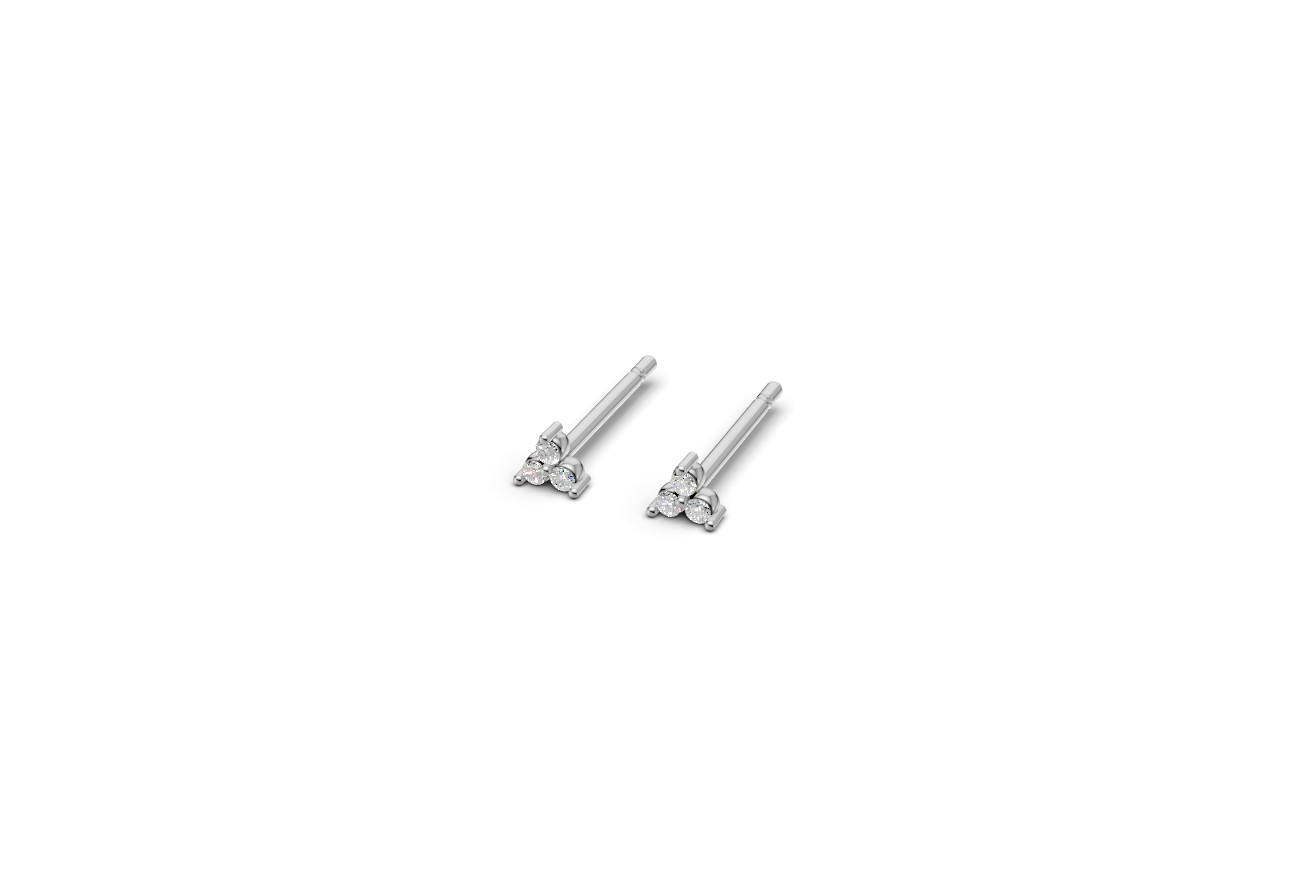 Tiny stud triangle earrings | Whisper Sparks Collection