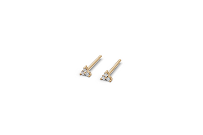 Tiny stud triangle earrings | Whisper Sparks Collection