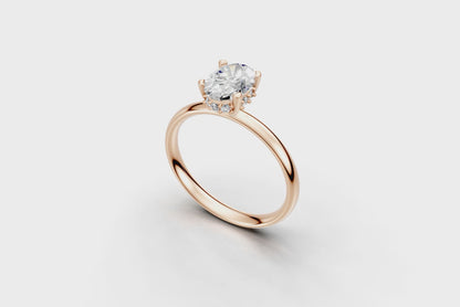 The Hidden Halo Oval ring