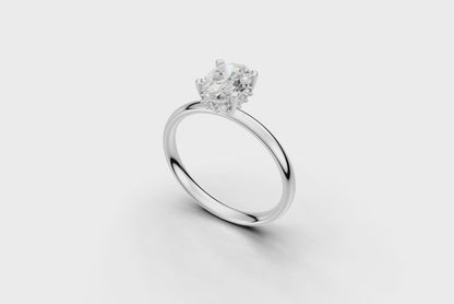 The Hidden Halo Oval ring