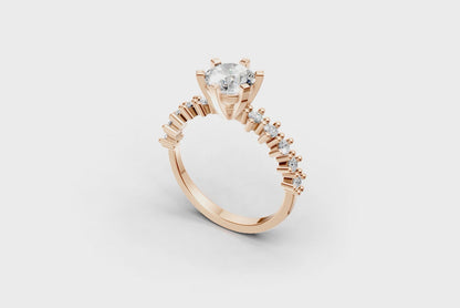 Μονόπετρο με στρογγυλή πέτρα και πλαϊνές στην γάμπα!