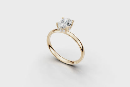 The Hidden Halo Oval ring