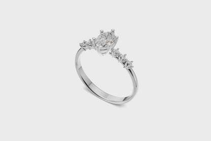 Μονόπετρο οβάλ και πλαϊνές πέτρες με δοντάκια!