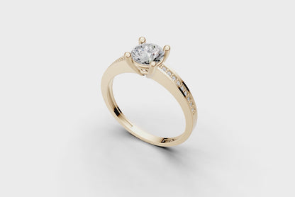 Μονόπετρο στρογγυλό με πλαϊνές εσωτερικά στην γάμπα!