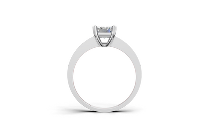 Μονόπετρο με emerald cut διαμάντι και πλαϊνές εσωτερικά στην γάμπα!