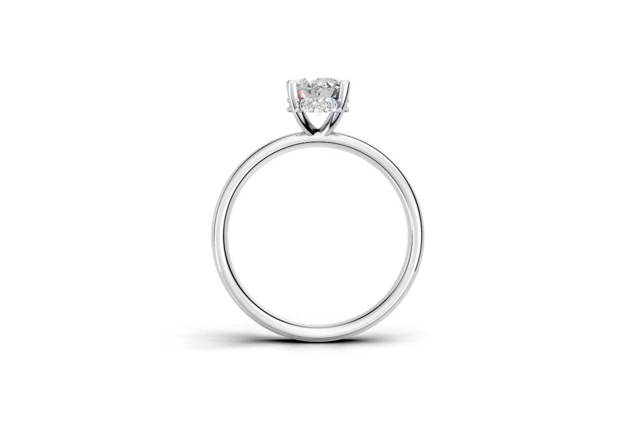 The Hidden Halo Oval ring