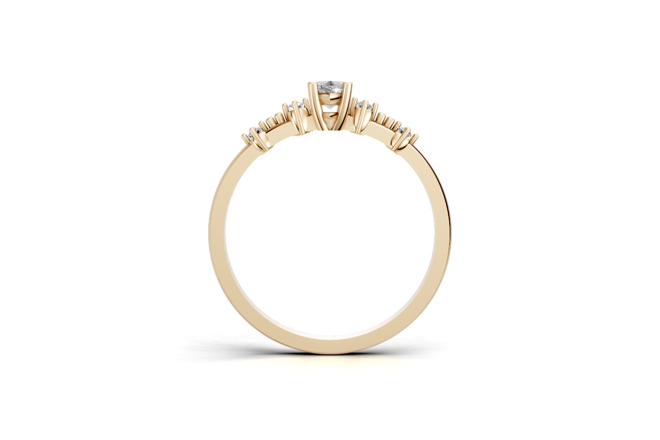 Marquise cut diamond solitaire ring