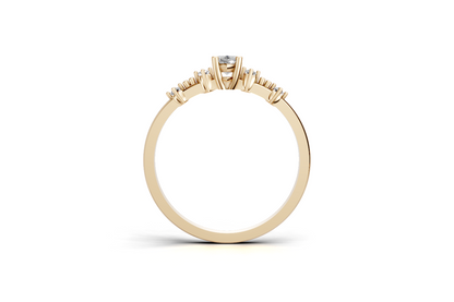Marquise cut diamond solitaire ring