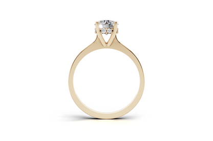 Round hidden halo ring