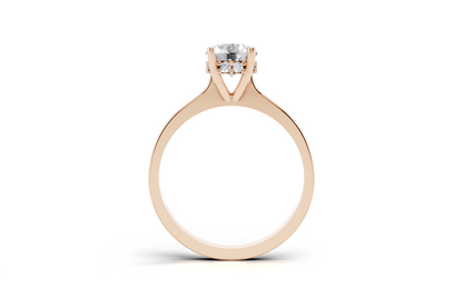 Round hidden halo ring