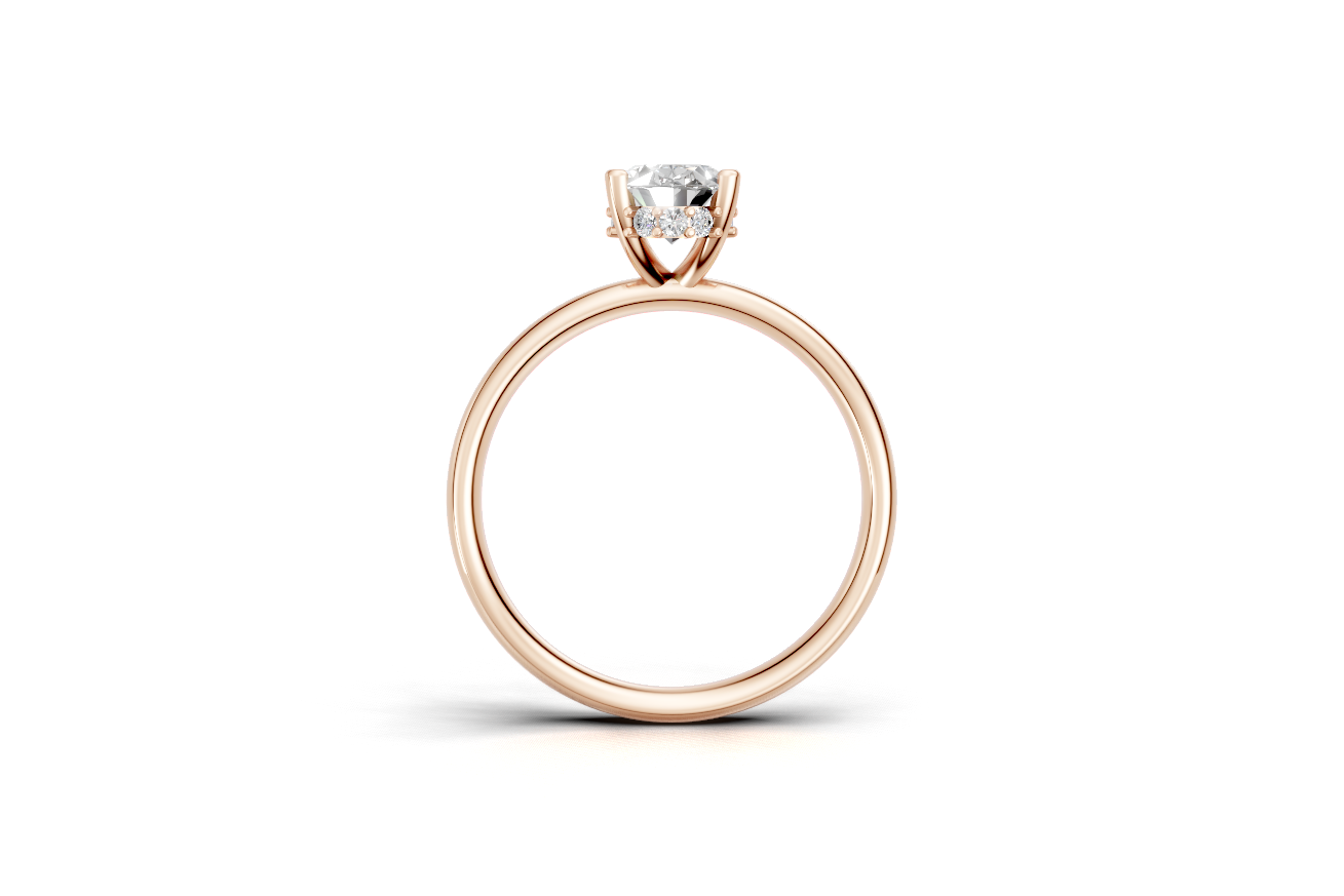 The Hidden Halo Oval ring