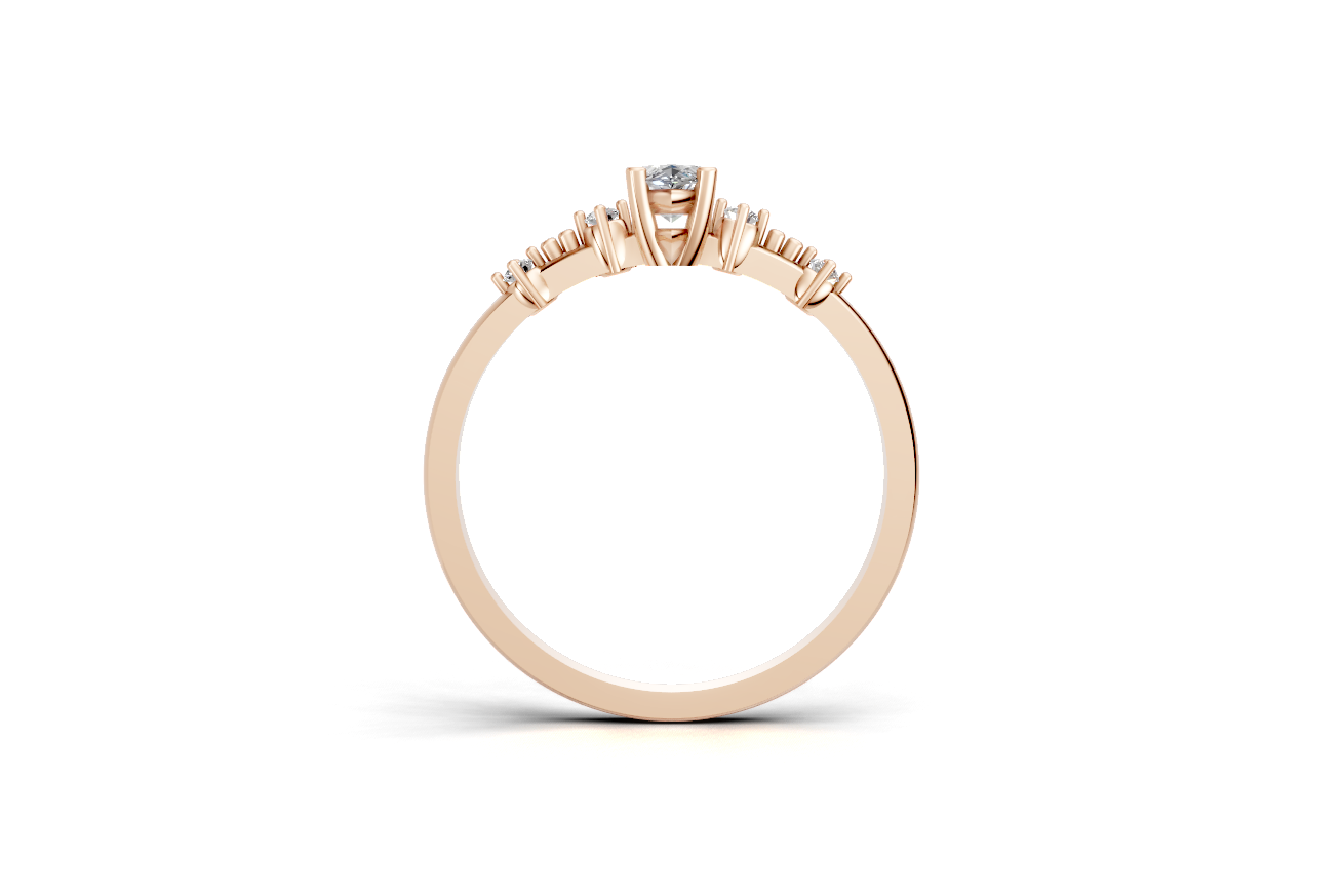 Marquise cut diamond solitaire ring
